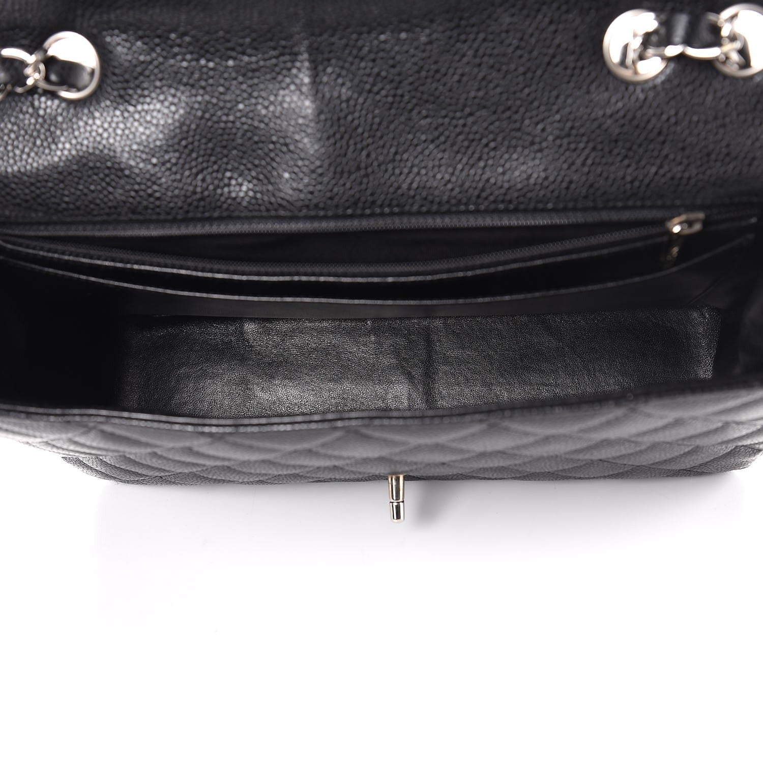 Chanel Caviar Quilted Jumbo Single Flap Black 6 of 11