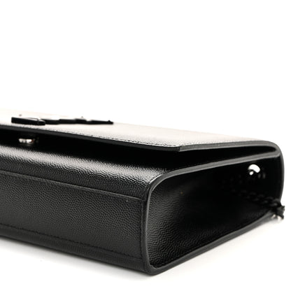 Saint Laurent Grain De Poudre Medium Classic Monogram Monochrome Kate Satchel Black 10 of 11
