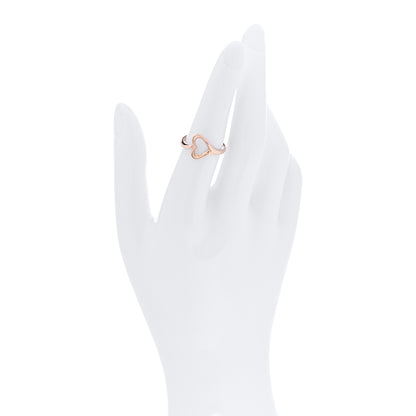 Tiffany 18K Rose Gold Small Elsa Peretti Open Heart Ring 53 6.5 2 of 5