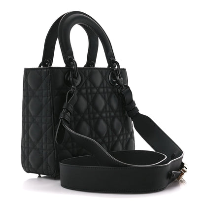 Christian Dior Ultra Matte Calfskin Cannage Small My ABCDior Lady Dior Black 3 of 10