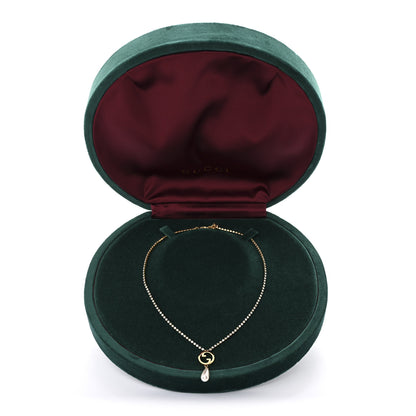 Gucci Metal Crystal Pearl Blondie Necklace Gold 7 of 7