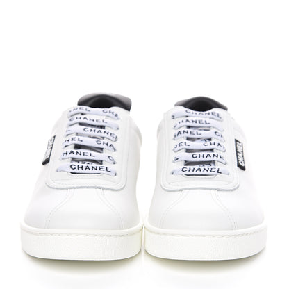 Chanel Calfskin CC Sneakers 35.5 White 2 of 10