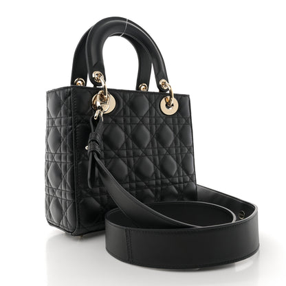 Christian Dior Lambskin Cannage Small My ABCDior Lady Dior Black 3 of 12