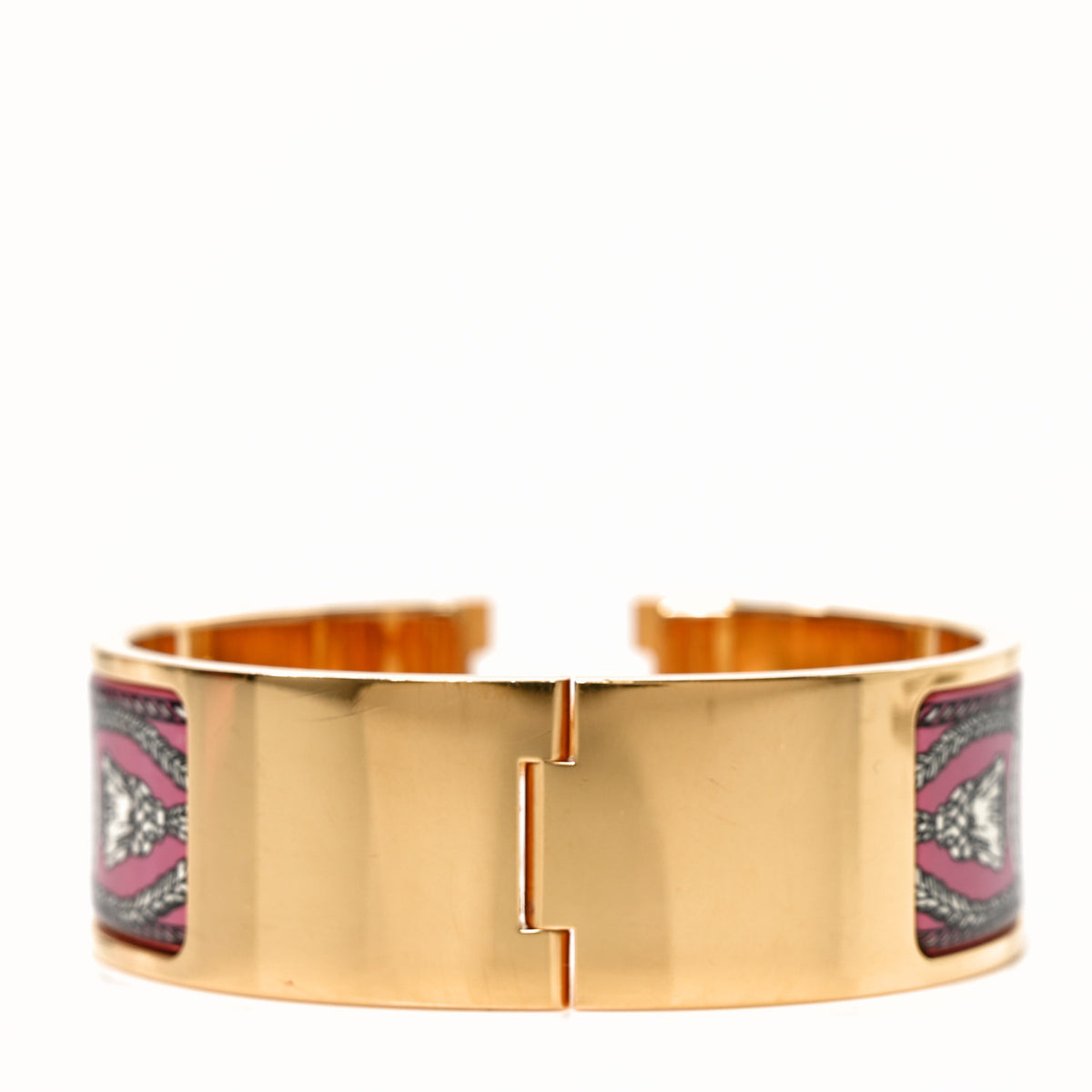 Enamel Printed Wide Grand Apparat Clic Clac H Bracelet PM Crepuscule Violet