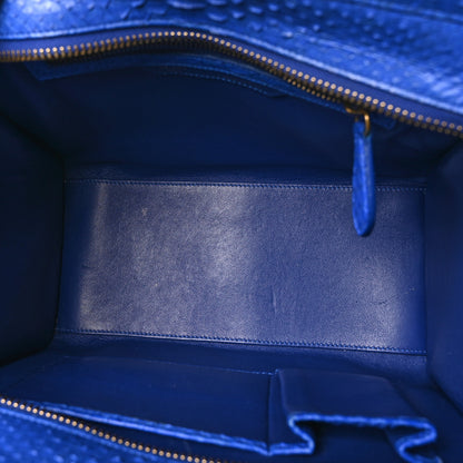 Celine Snakeskin Micro  Luggage Blue 5 of 12