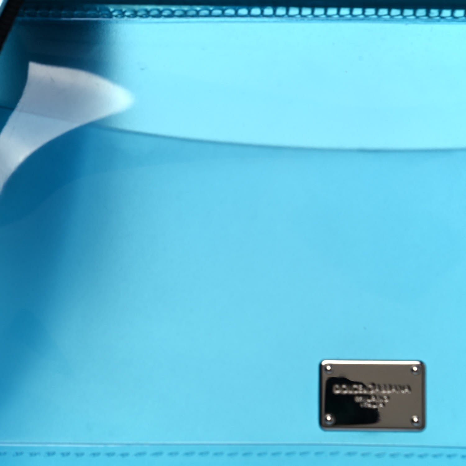 Dolce & Gabbana Rubber Semi Transparent Miss Sicily Satchel Blue 8 of 13