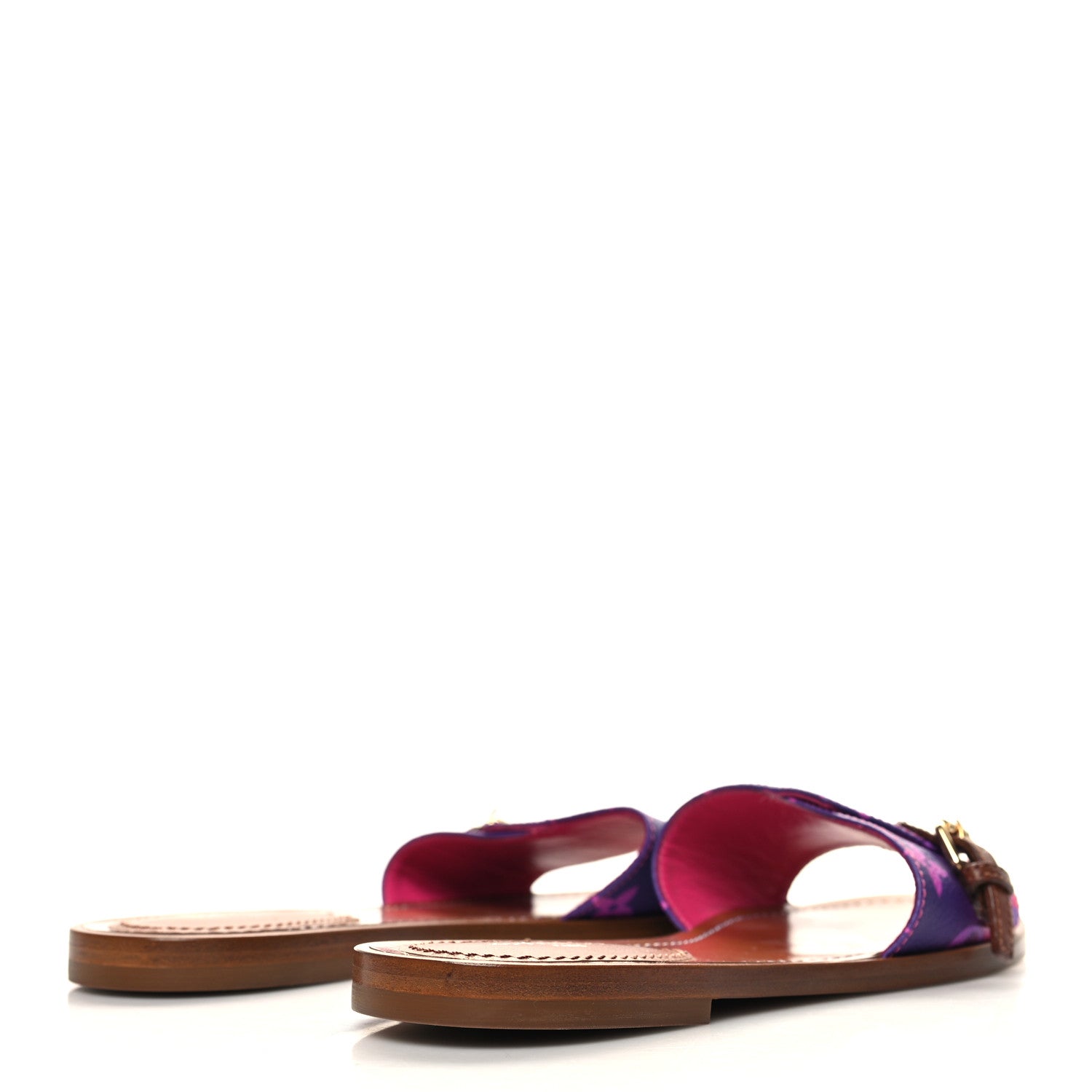 Louis Vuitton Monogram Spring in the City Lock It Flat Mule 35 Midnight Fuchsia 4 of 7