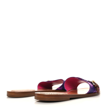 Louis Vuitton Monogram Spring in the City Lock It Flat Mule 35 Midnight Fuchsia 4 of 7