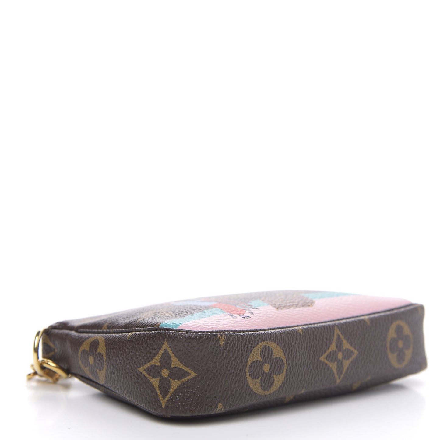 Monogram 2016 Christmas Animation Mini Pochette Accessories Rose Ballerine