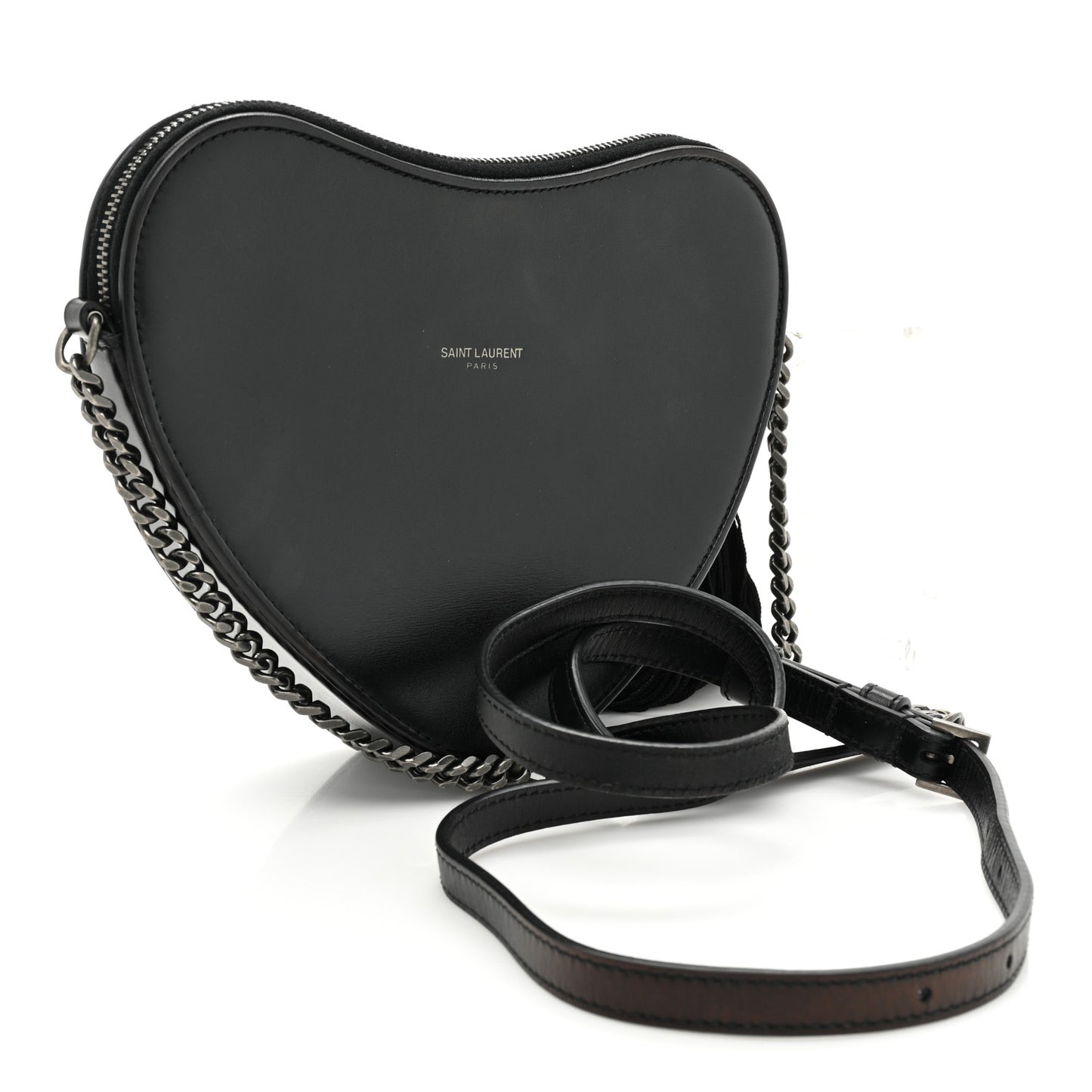 Calfskin Small Monogram Love Shoulder Bag Black