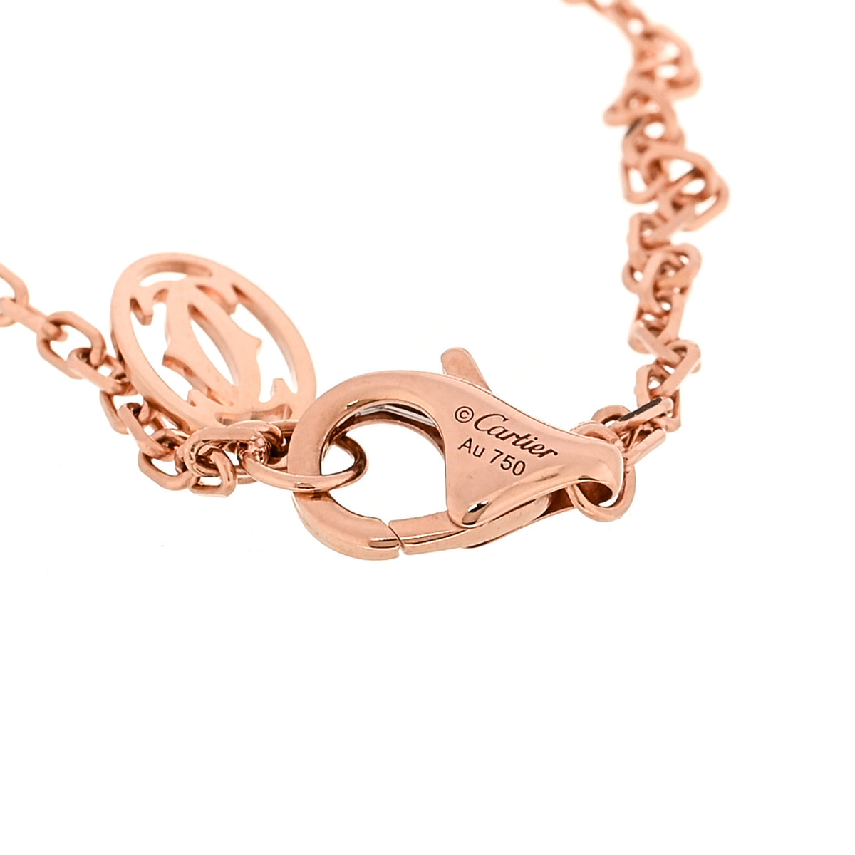 Cartier 18K Pink Gold Diamond MM D'Amour Bracelet 3 of 5