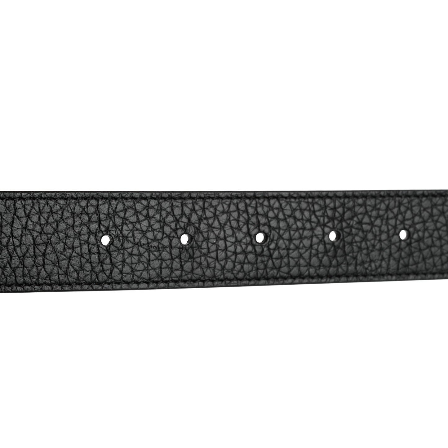 Taurillon Calfskin 30mm LV Initiales Reversible Belt 75 30 Black