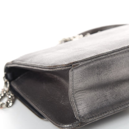 Christian Dior Metallic Brushed Calfskin Miss Dior Promenade Pouch Gunmetal 13 of 21