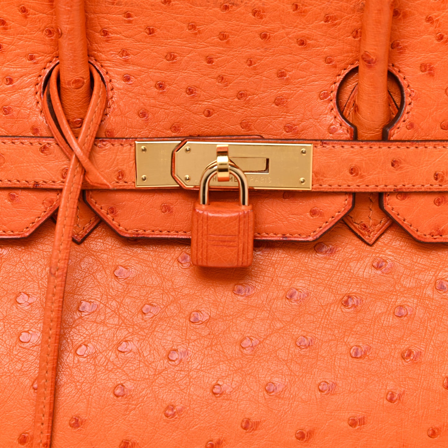 Ostrich Birkin 35 Orange