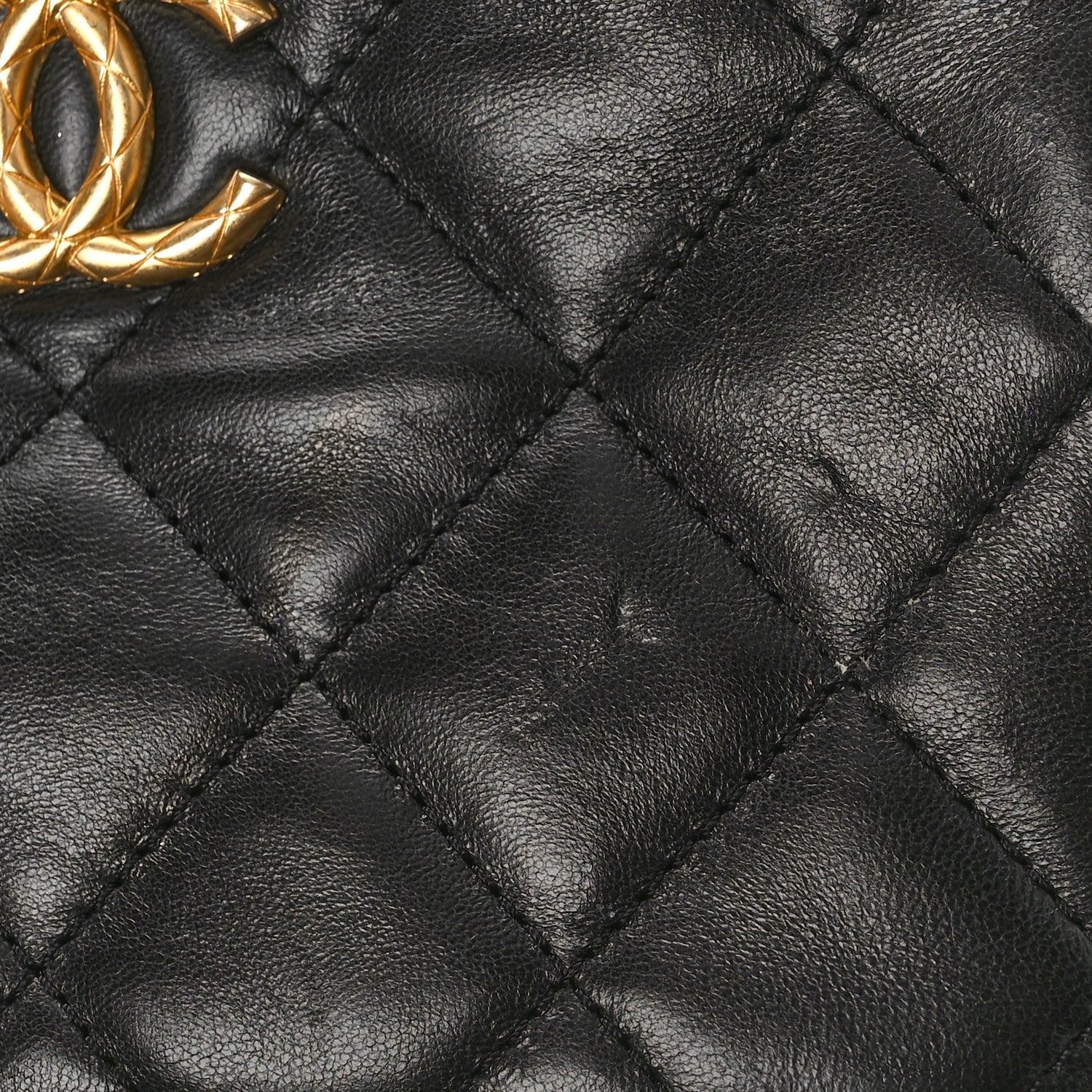 Chanel Lambskin Quilted Chain CC Mini Camera Case Black 10 of 11