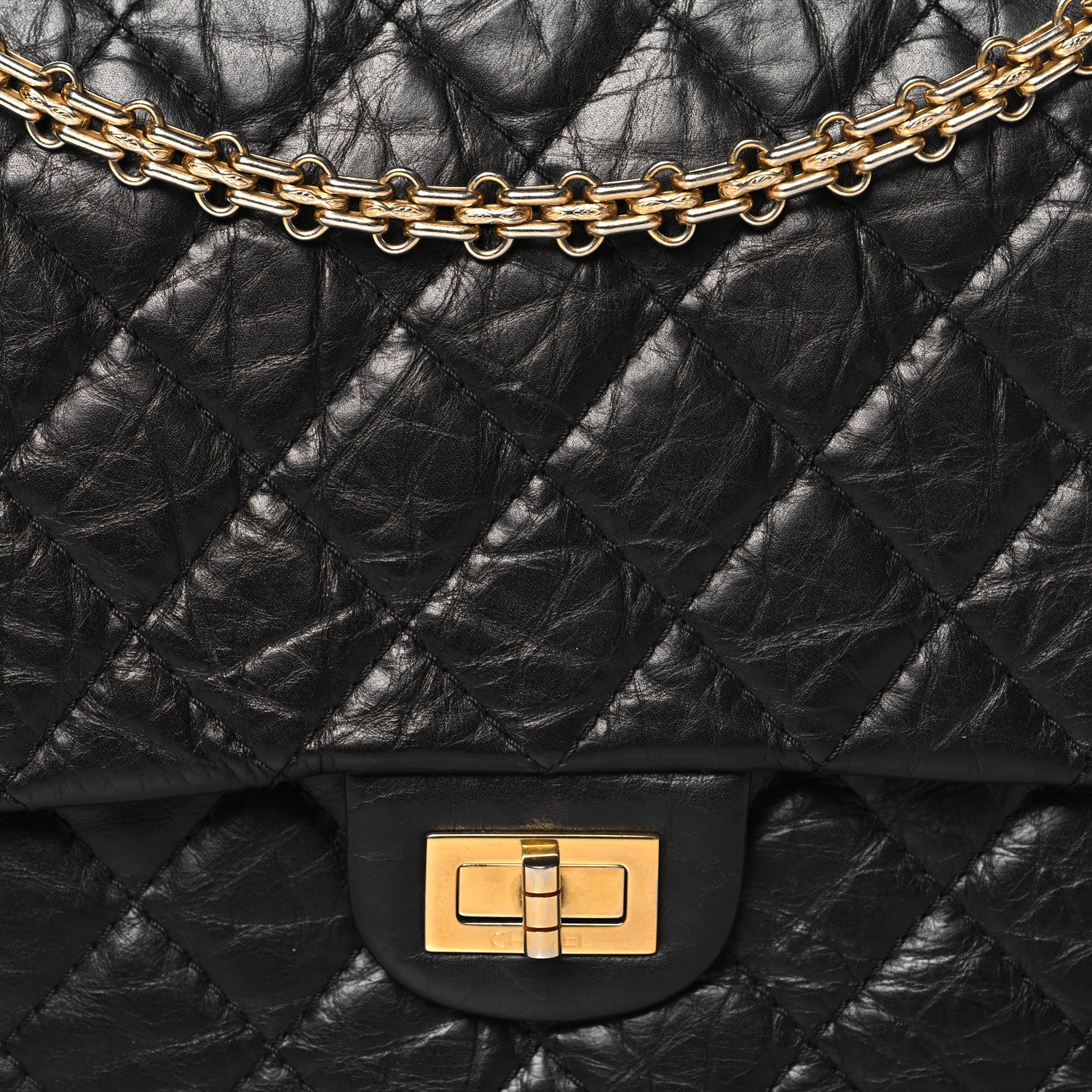 Chanel Aged Calfskin Quilted 2.55 Reissue 226 Flap Black 8 of 11