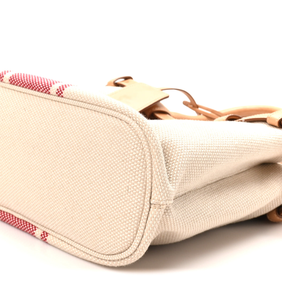 Canapa Vitello Small Buckle Bag Tan Red
