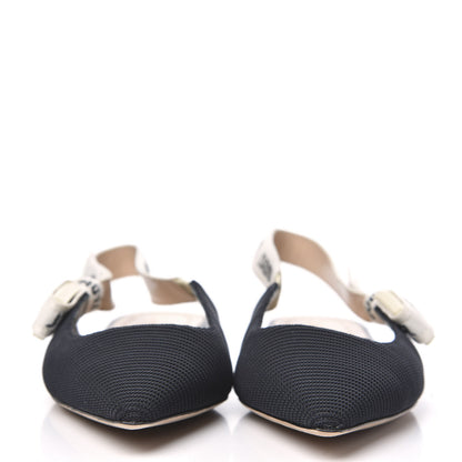 Christian Dior Technical Canvas Ribbon J'Adior Slingback Ballet Flats 37 Black 2 of 10