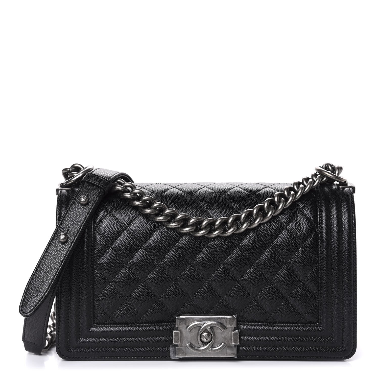 Chanel Caviar Quilted Medium Boy Flap Black 1 of 11