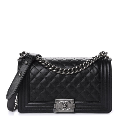 Chanel Caviar Quilted Medium Boy Flap Black 1 of 11