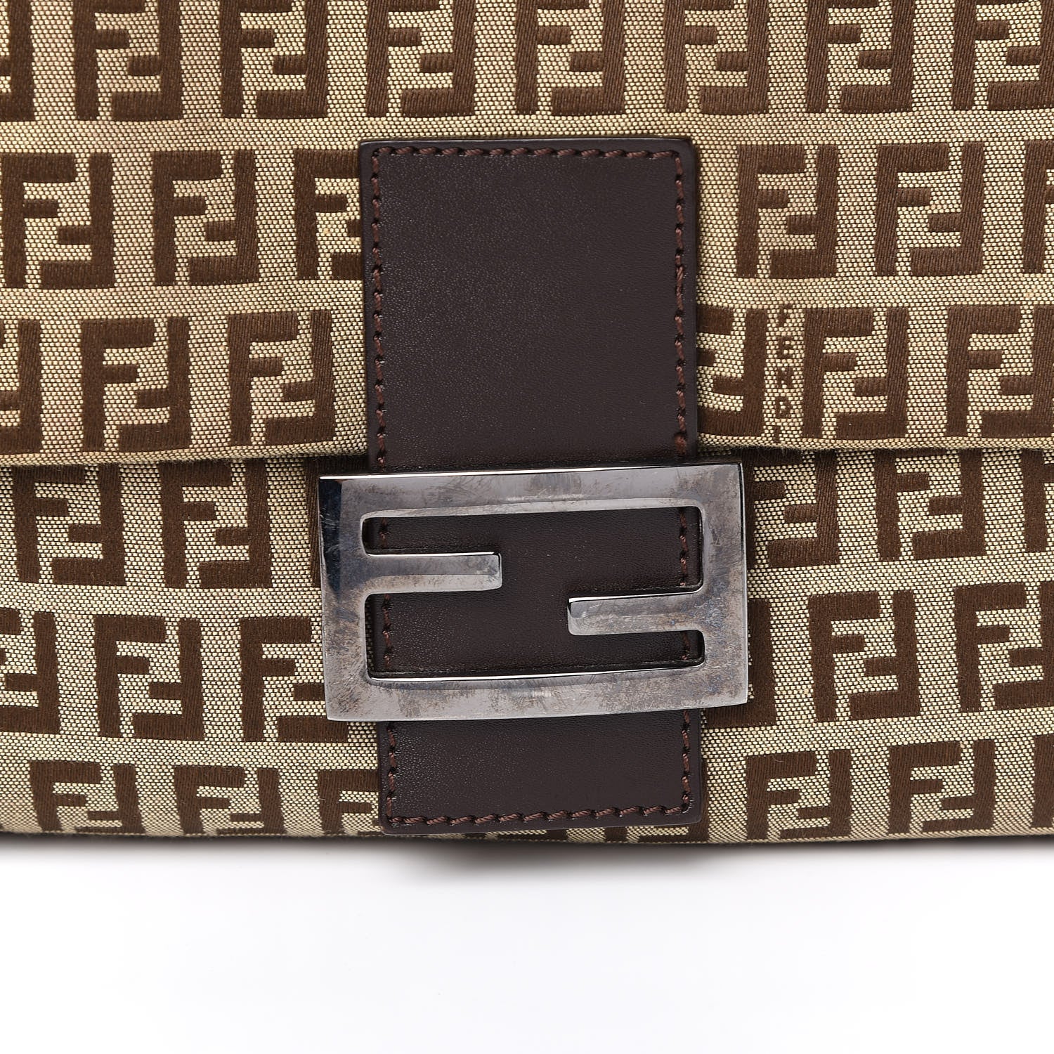 Fendi Zucchino Mama Baguette Dark Brown 10 of 10
