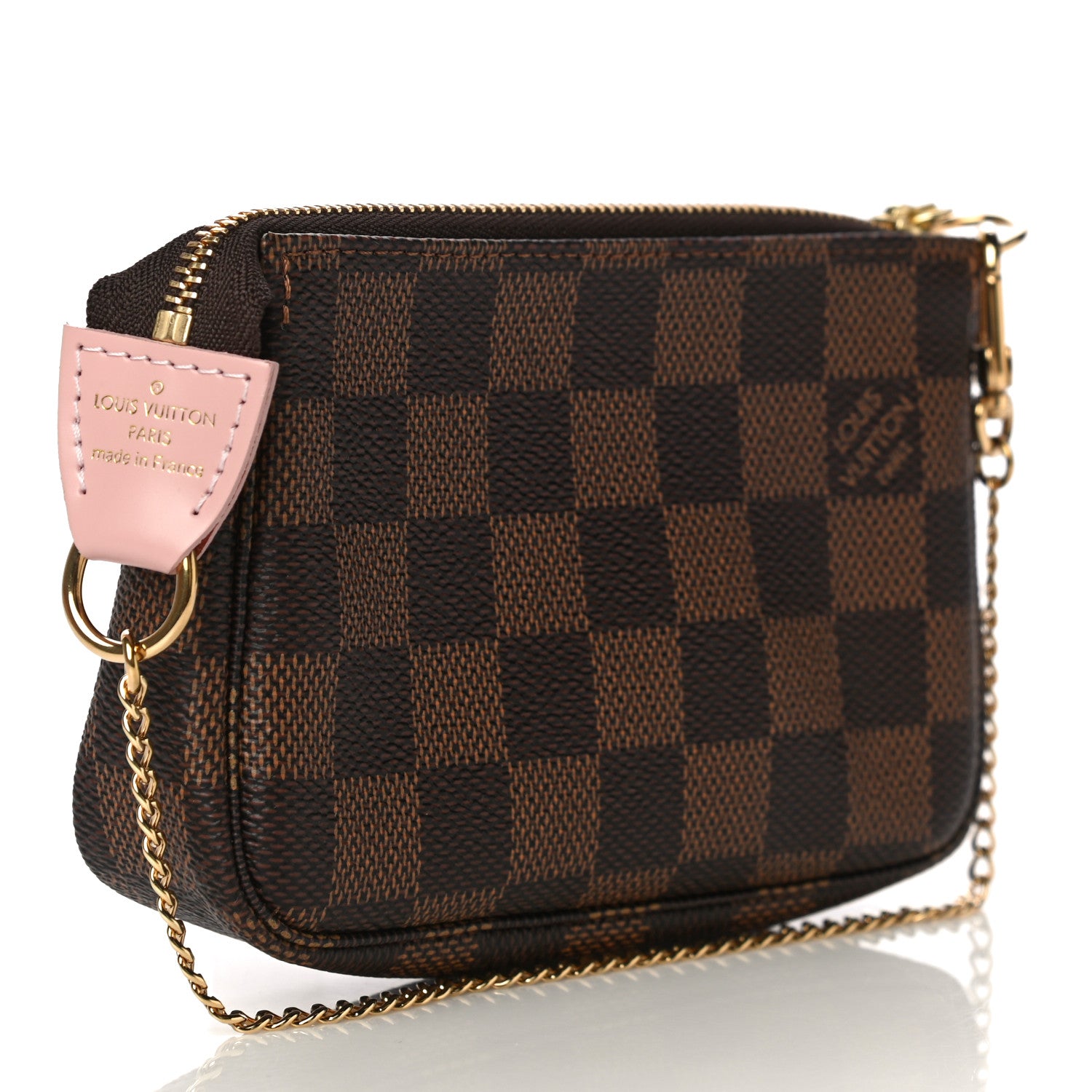 Louis Vuitton Damier Ebene 2020 Christmas Animation Big Wheel Mini Pochette Accessories Rose Ballerine 3 of 11
