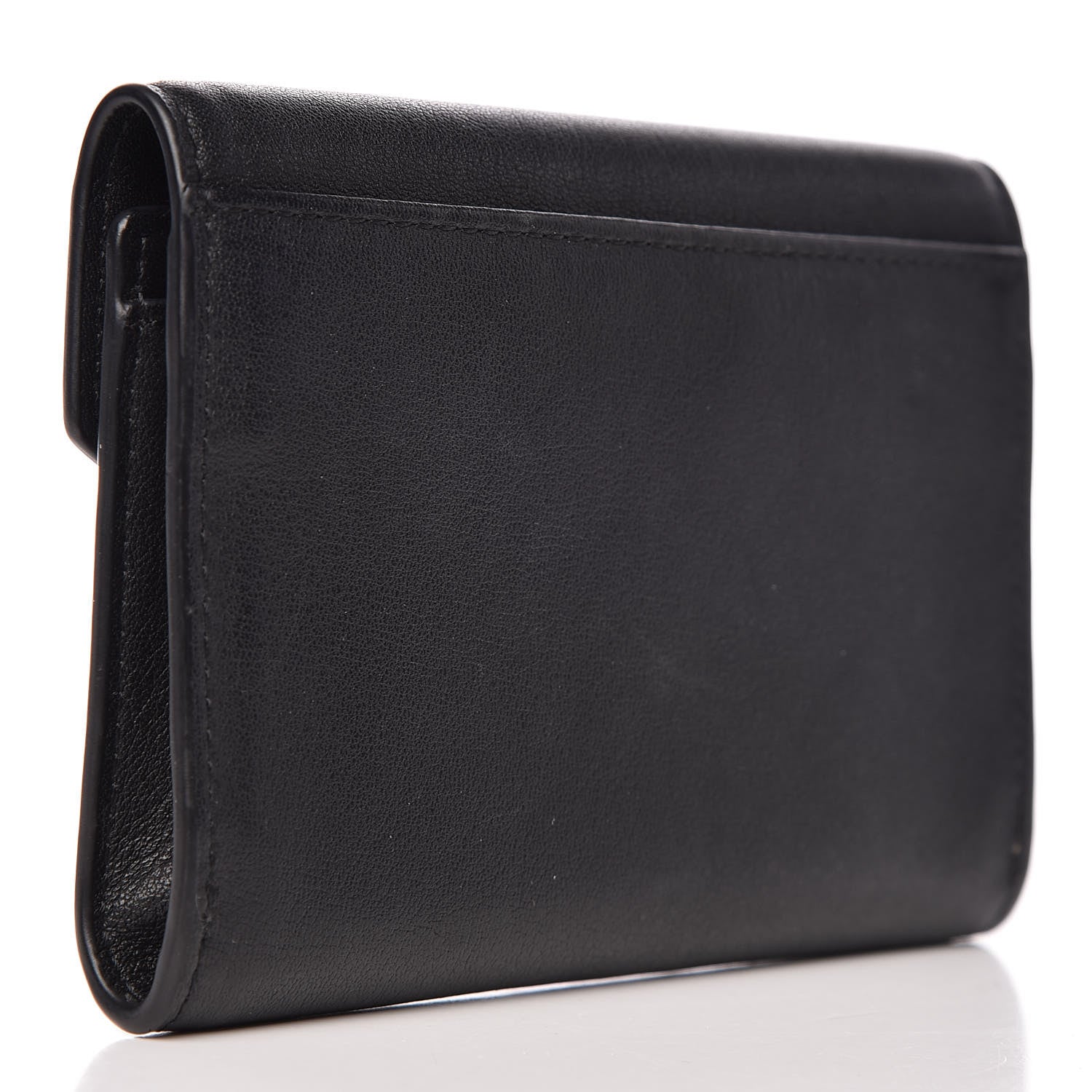 Saint Laurent Calfskin Heart Studded Small Envelope Wallet Black 3 of 9