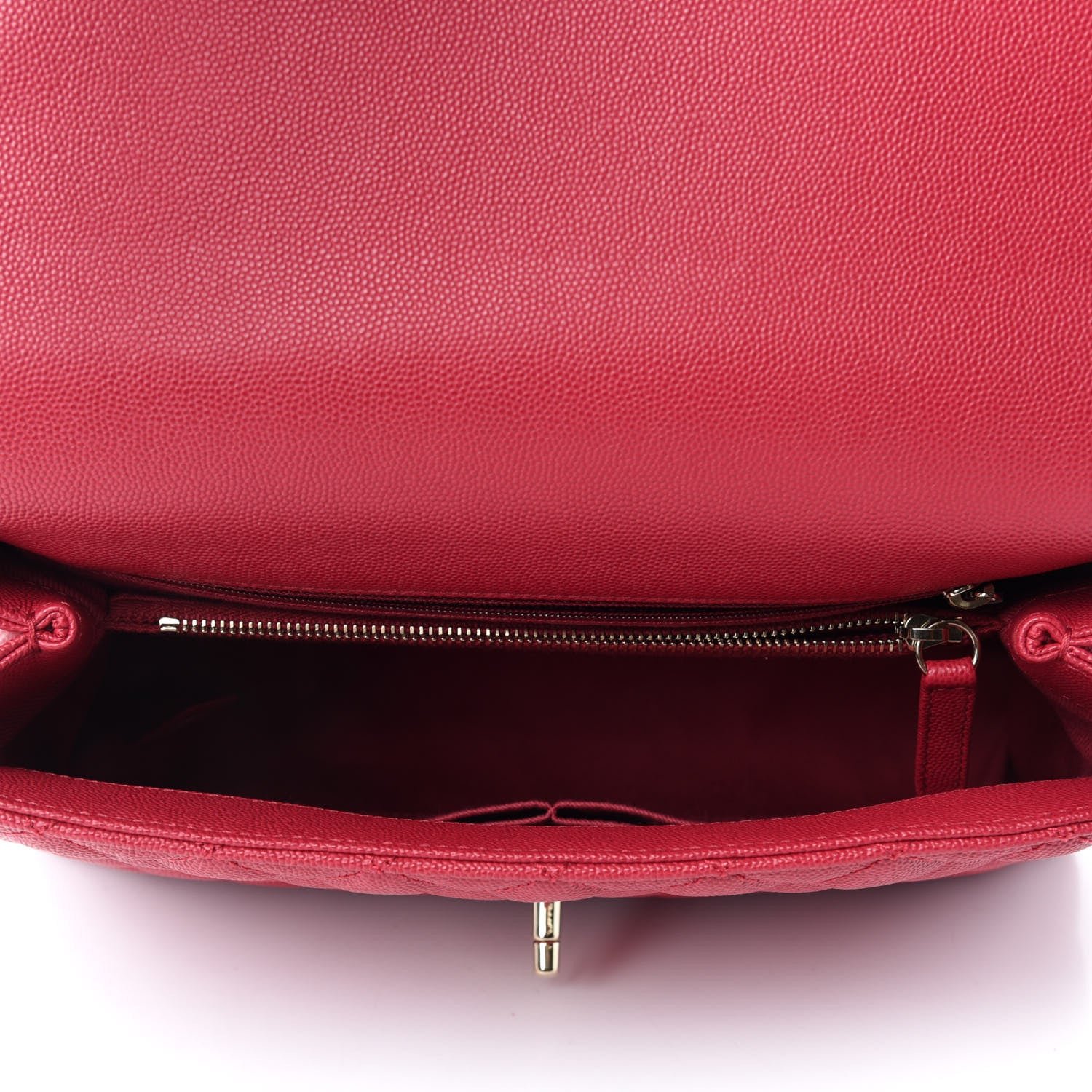 Chanel Caviar Quilted Small Coco Handle Flap Fuchsia 5 of 11