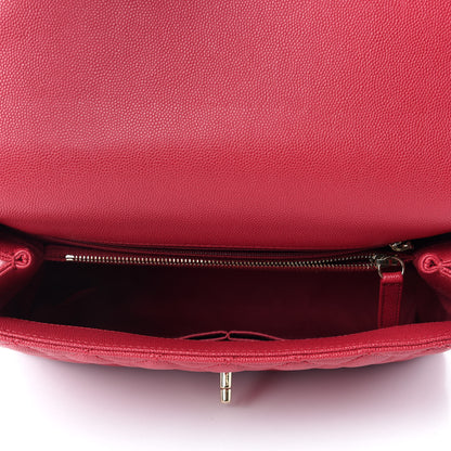 Chanel Caviar Quilted Small Coco Handle Flap Fuchsia 5 of 11