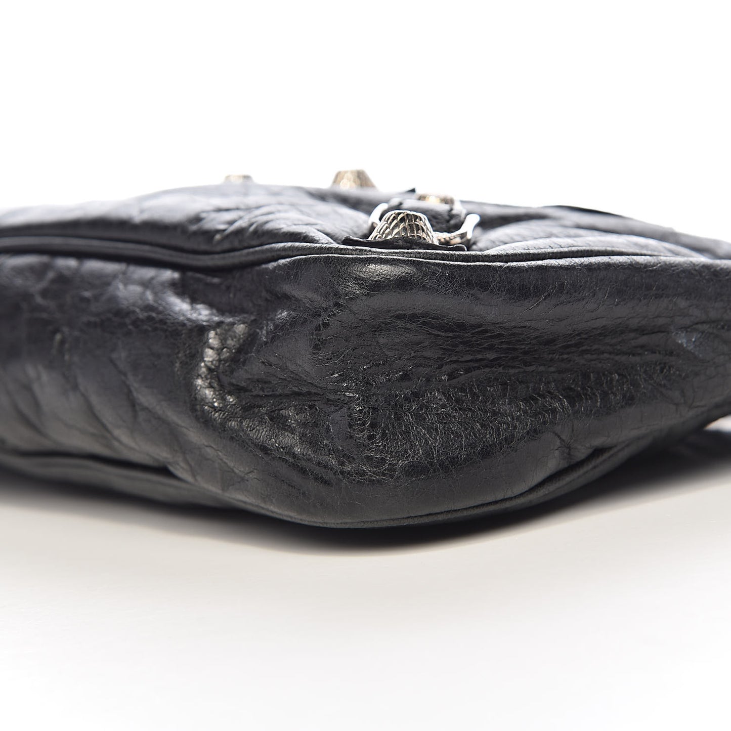 Agneau Giant 12 Silver Hardware Hip Black