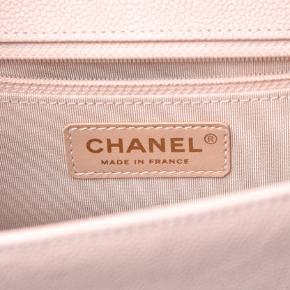 Chanel Calfskin Chevron Quilted New Medium Boy Flap Nude 6 of 8