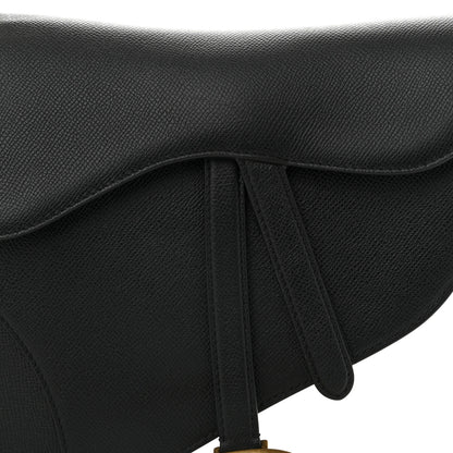Christian Dior Grained Calfskin Saddle Bag Black 8 of 10