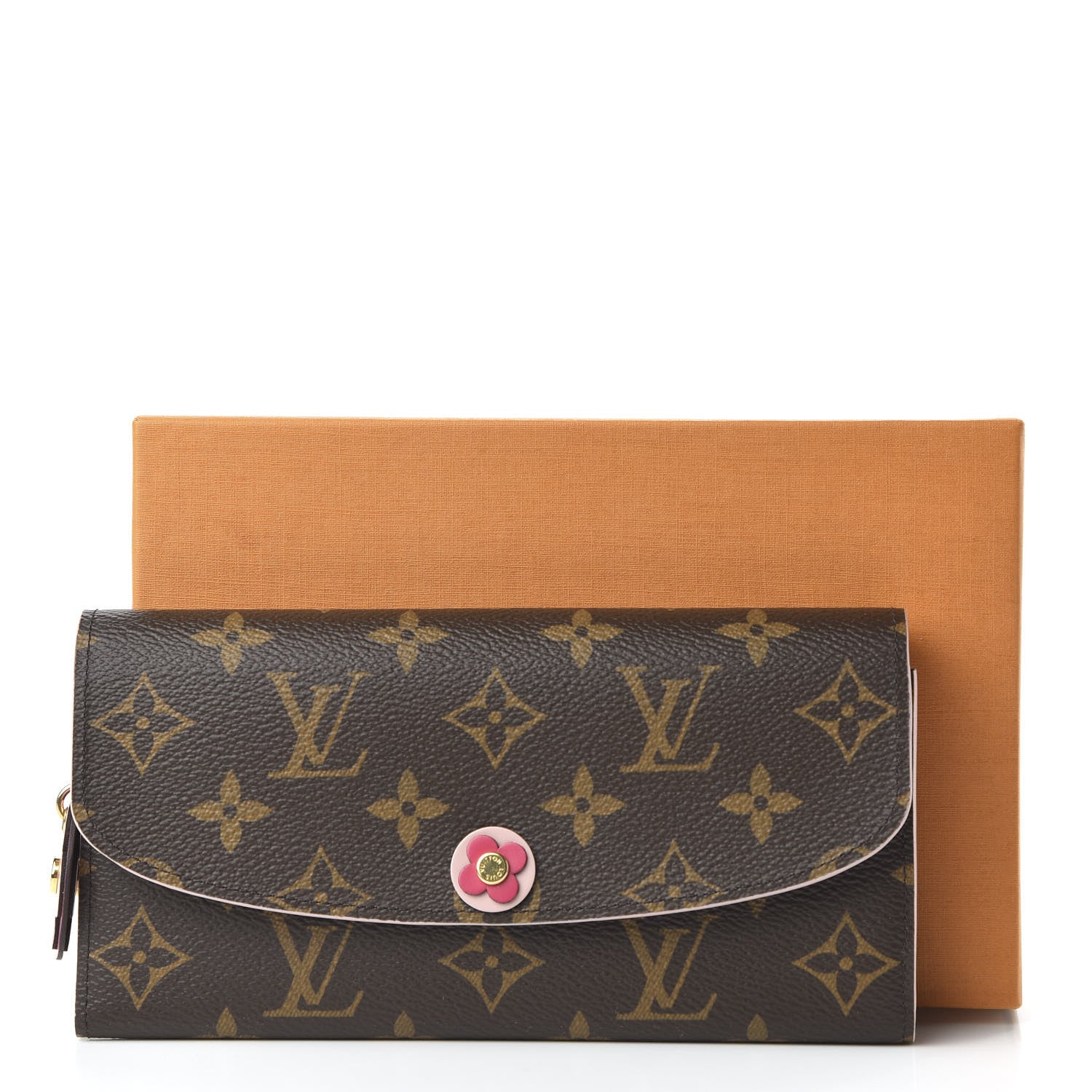 Louis Vuitton Monogram Bloom Flower Emilie Wallet Fuchsia 10 of 10