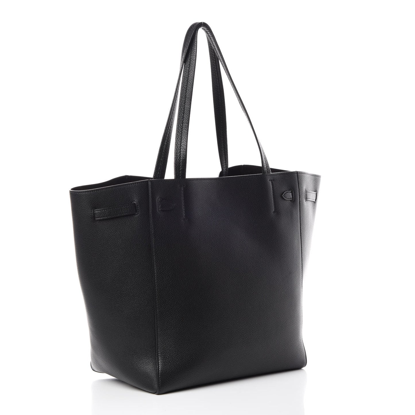 Soft Grained Calfskin Small Belt Cabas Phantom Black