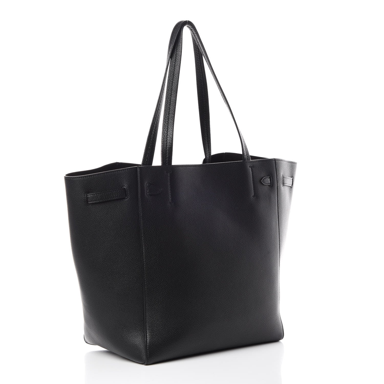 Celine Soft Grained Calfskin Small Belt Cabas Phantom Black 3 of 9