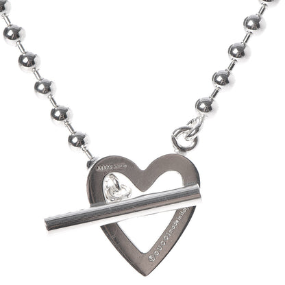 Gucci Sterling Silver Heart Toggle Necklace 5 of 6