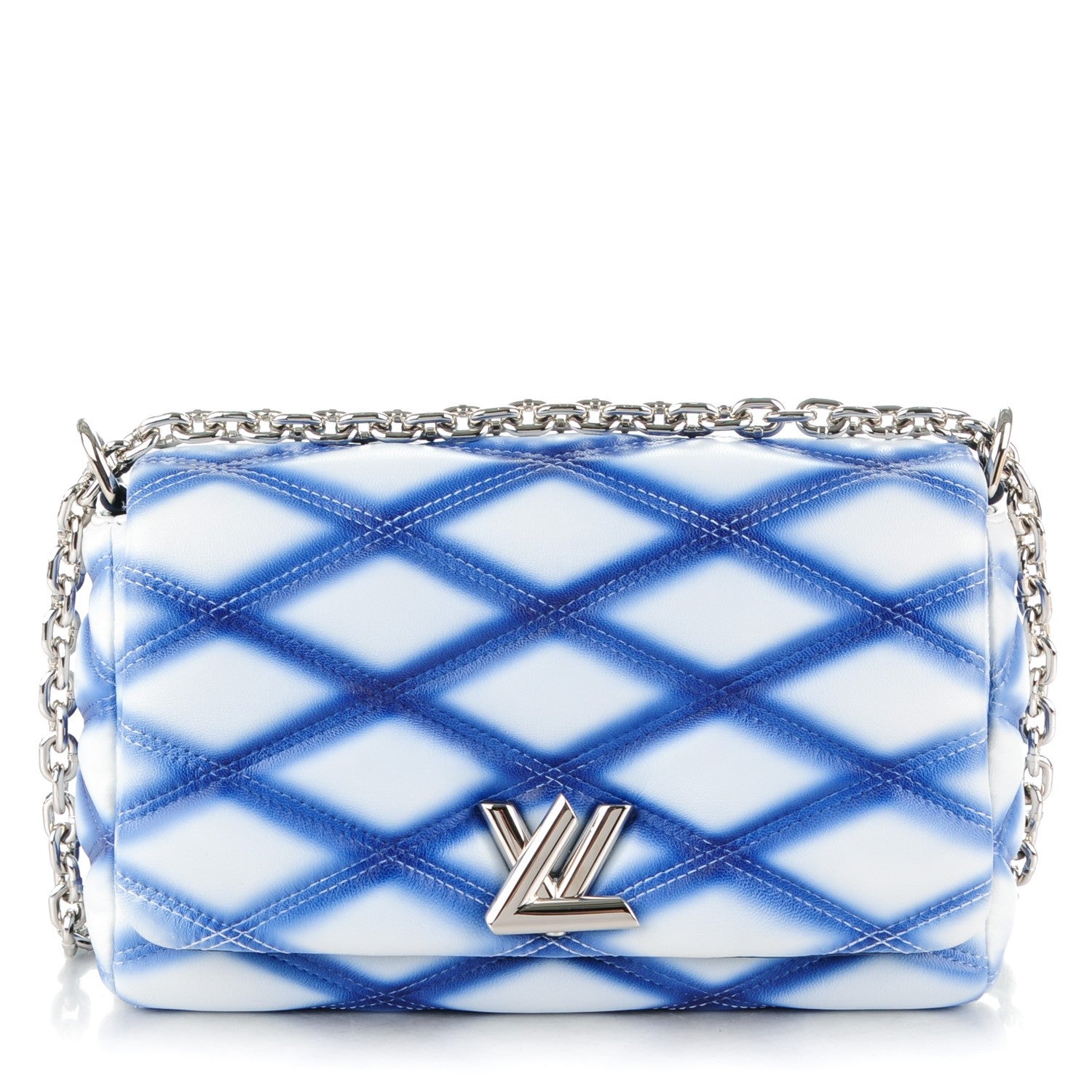 Louis Vuitton Lambskin Malletage Contraste GO-14 PM Blue 1 of 8