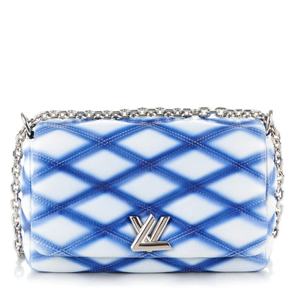 Louis Vuitton Lambskin Malletage Contraste GO-14 PM Blue 1 of 8