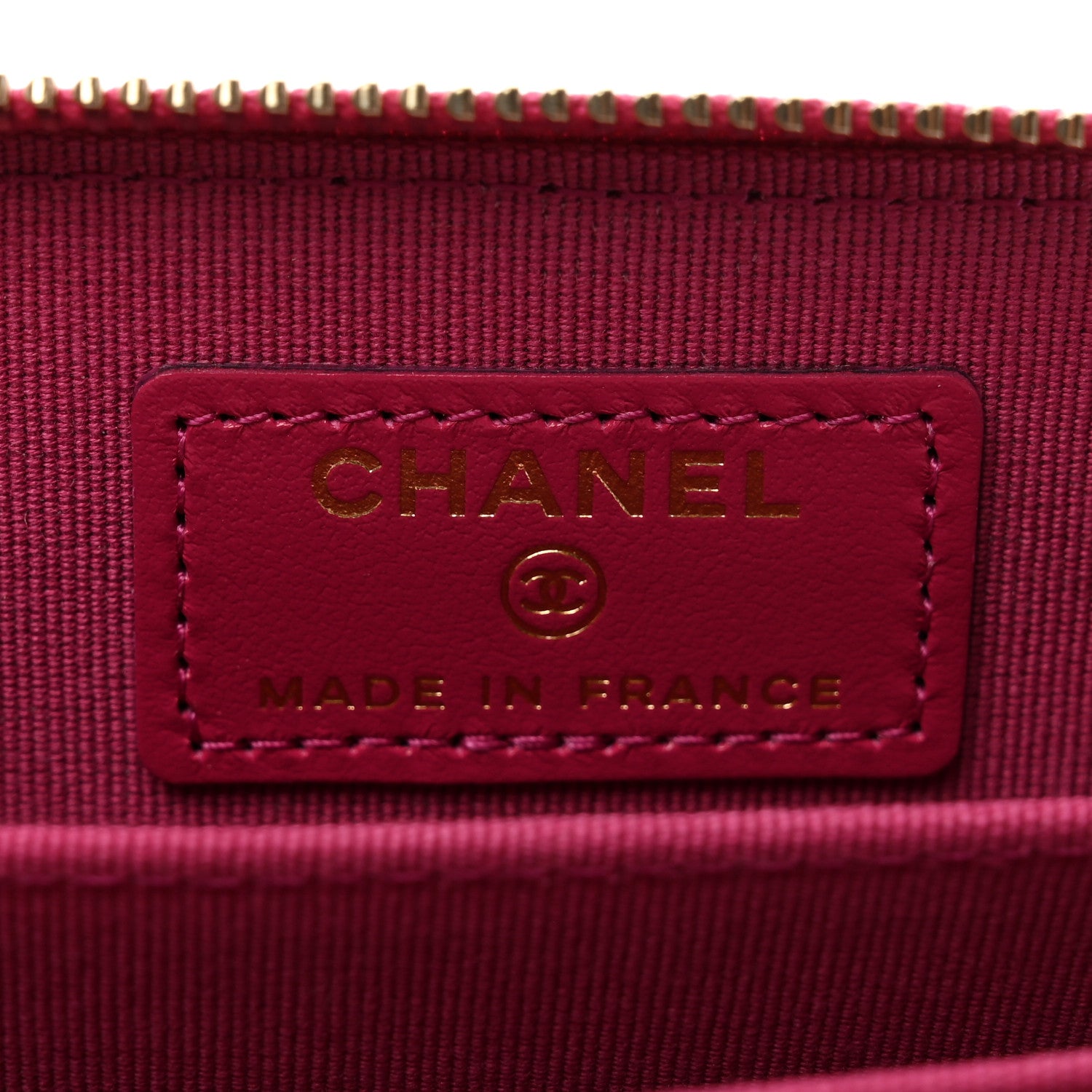 Chanel Caviar Quilted Zip Around Coin Purse Dark Pink 6 of 9