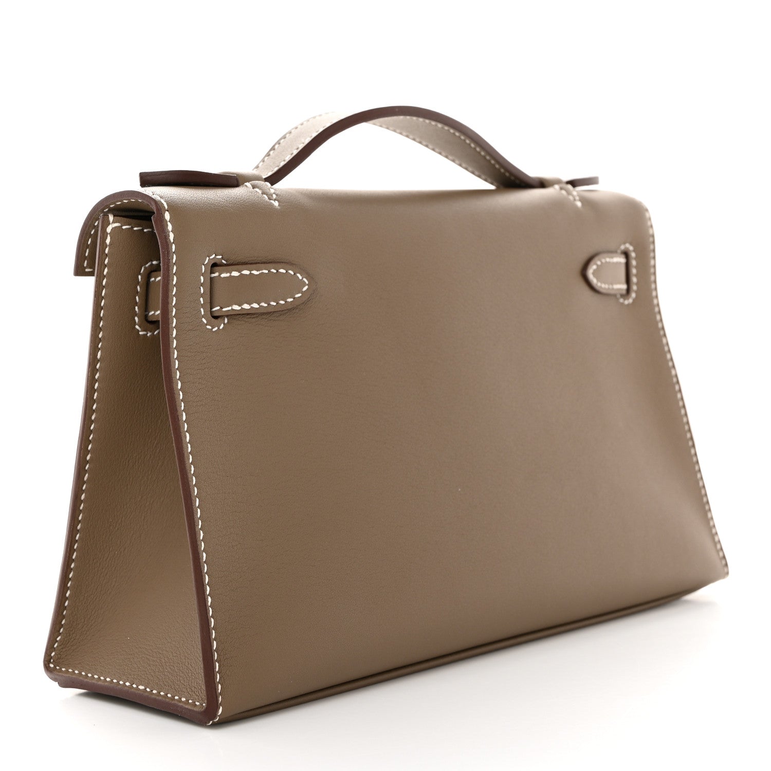 Hermes Swift Kelly Pochette Clutch Etoupe 3 of 10