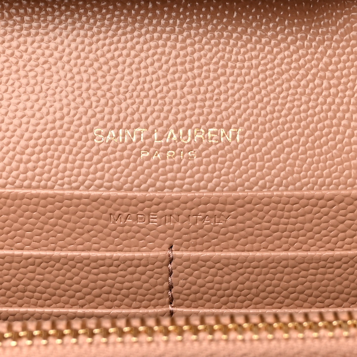 Grain De Poudre Matelasse Chevron Monogram Chain Wallet Vintage Peach