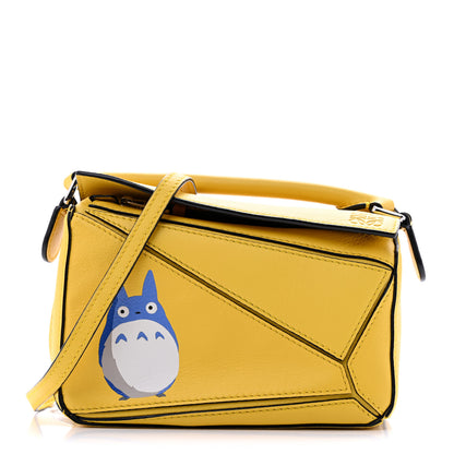 Loewe X SPIRITED AWAY Calfskin Totoro Mini Puzzle Bag Yellow 1 of 11