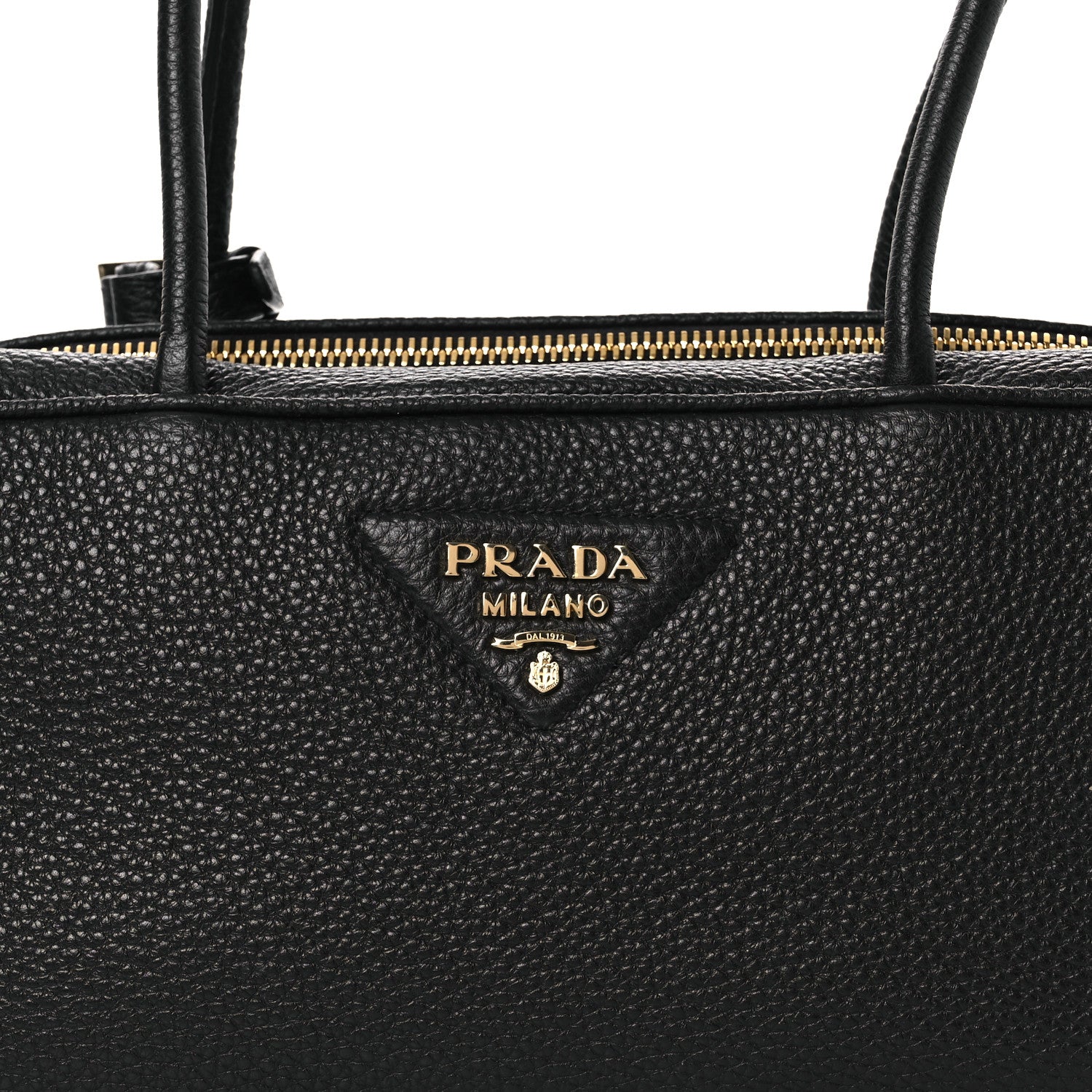 Prada Vitello Daino Medium East West Top Handle Bag Black 8 of 10