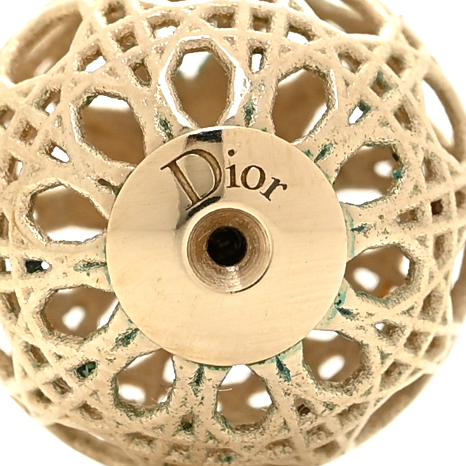 Christian Dior Cannage Mise En Dior Tribal Earrings Gold 4 of 6