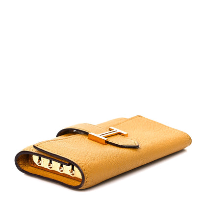 Hermes Chevre Mysore Bearn Multicles 4 Key Holder Jaune Ambre 4 of 9
