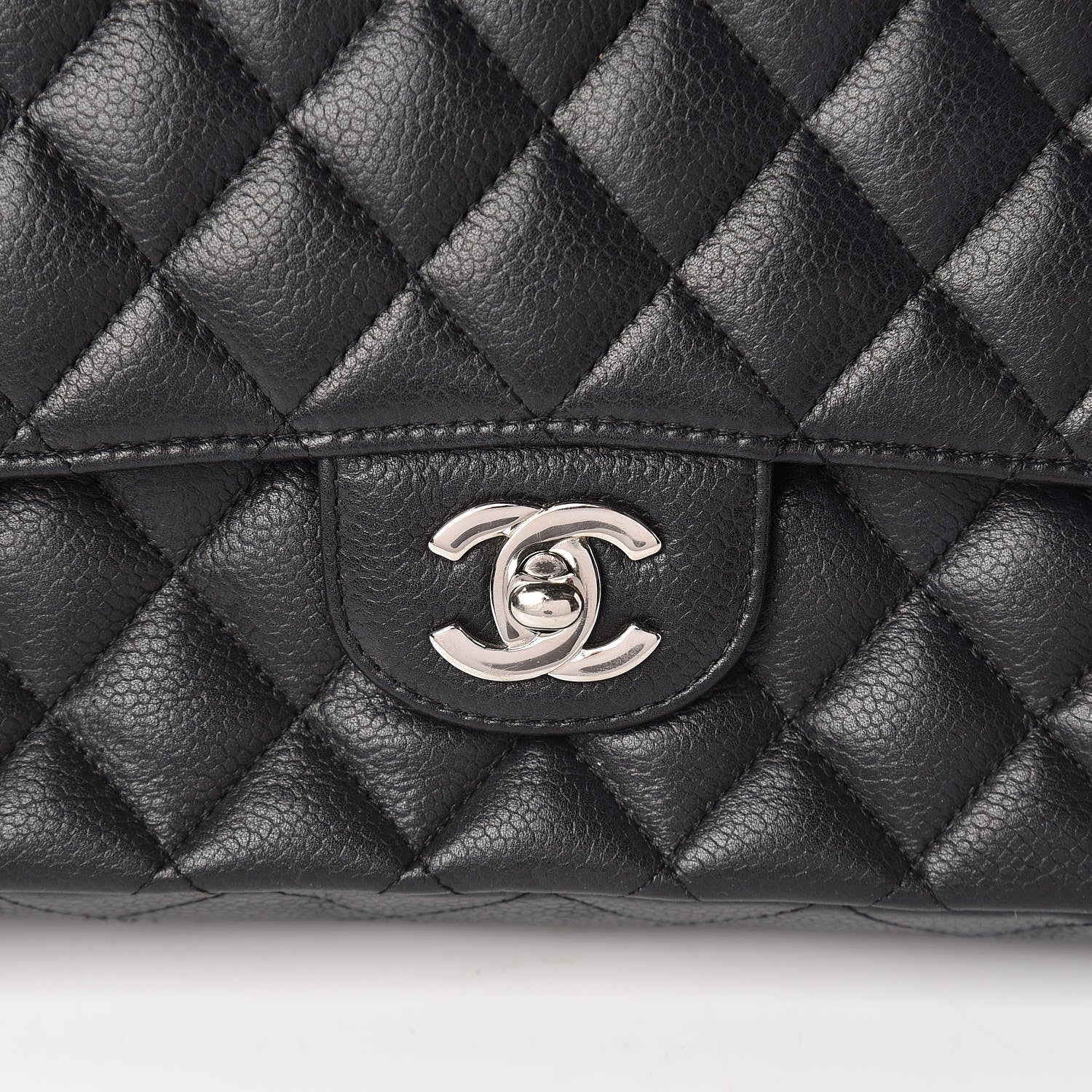 Chanel Caviar Quilted Medium Double Flap Black 8 of 10