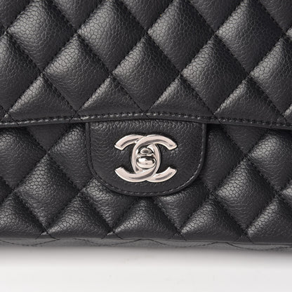 Chanel Caviar Quilted Medium Double Flap Black 8 of 10