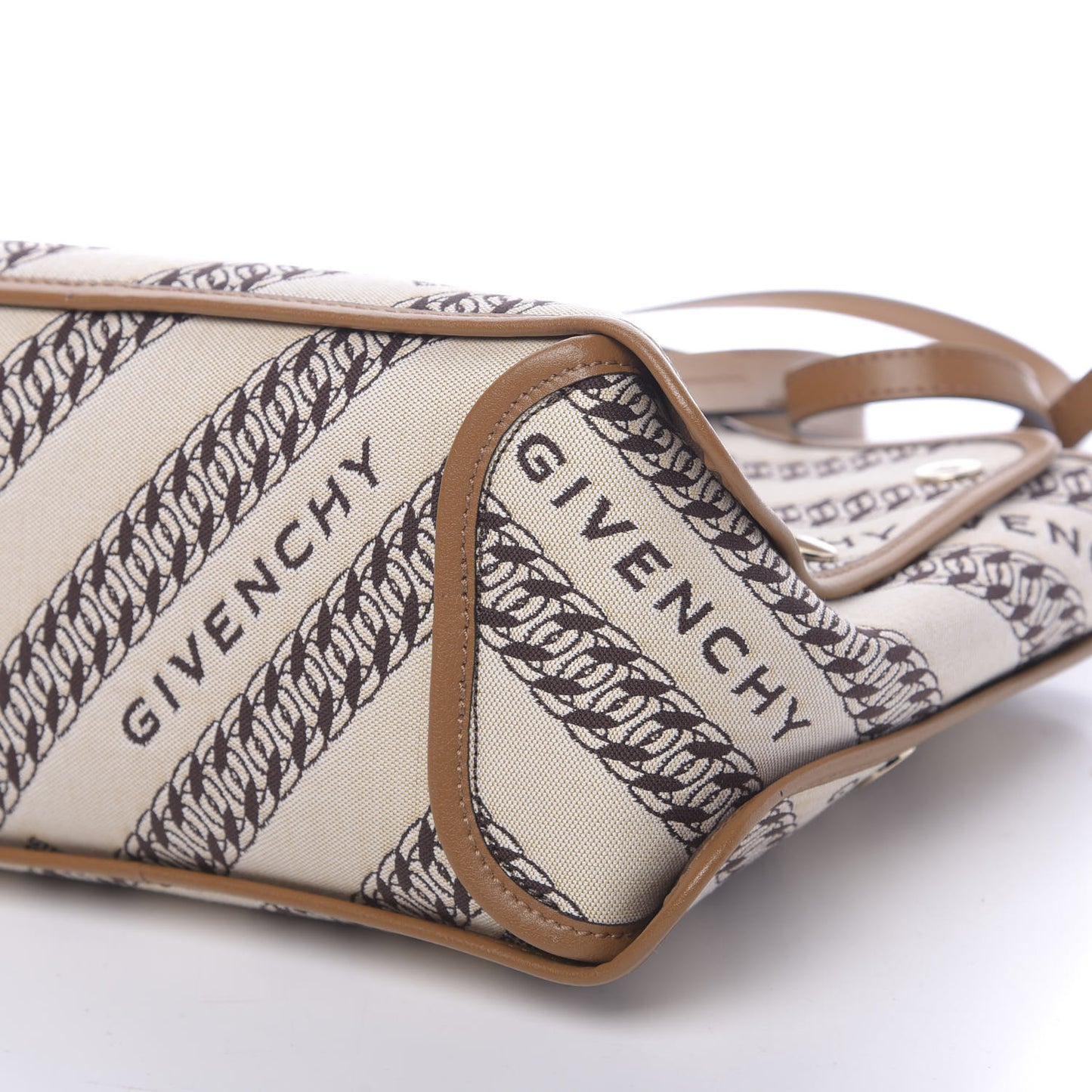 Canvas Mini Bond Shopper Tote Beige