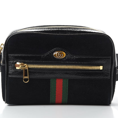 Gucci Suede Small Ophidia Belt Bag 85 34 Black 8 of 13