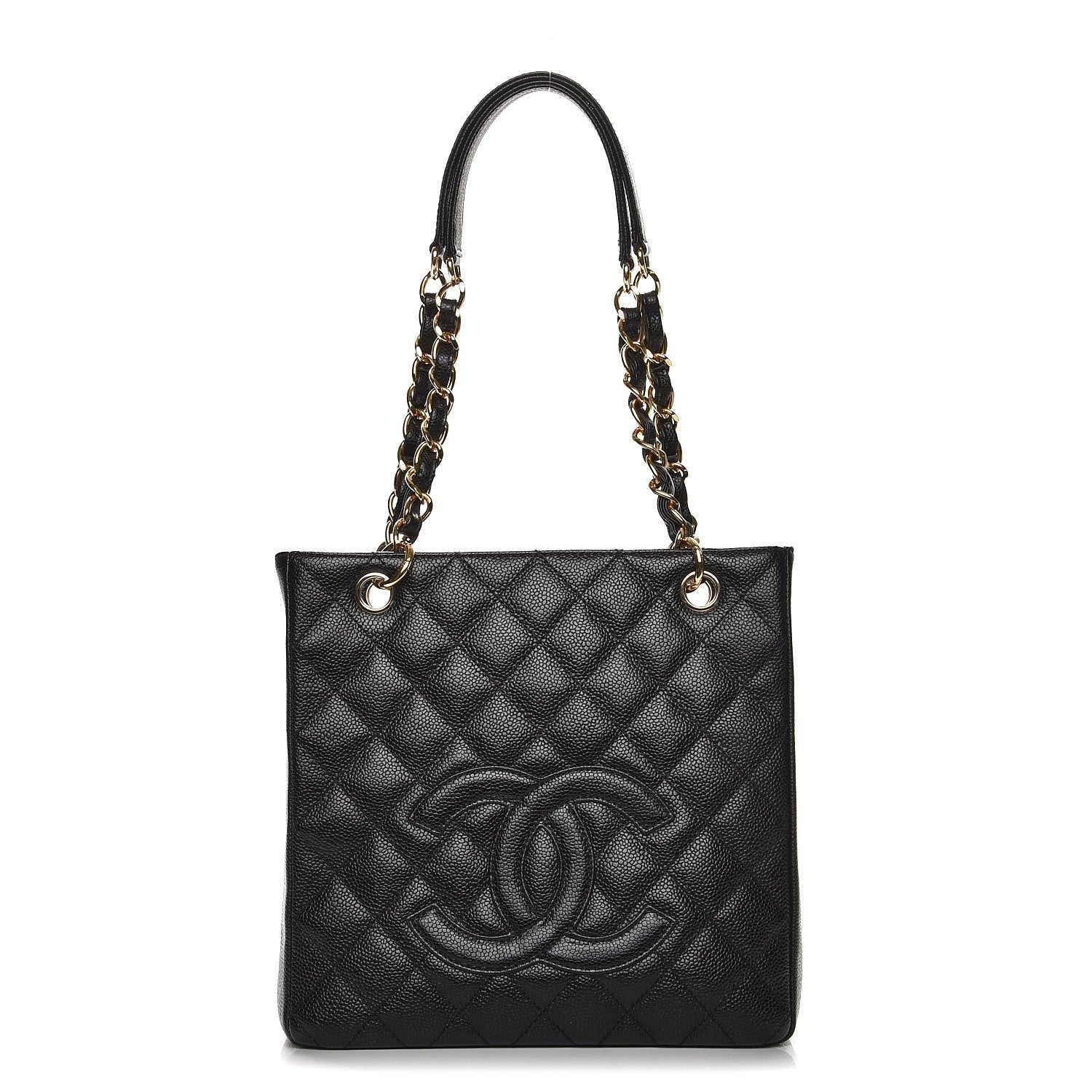 Chanel Caviar Quilted Petit Shopping Tote PST Black 1 of 7
